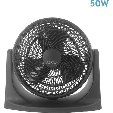 AKUNADECOR Tischventilator Modell Balboa Schwarz Finish 50w 3aspas