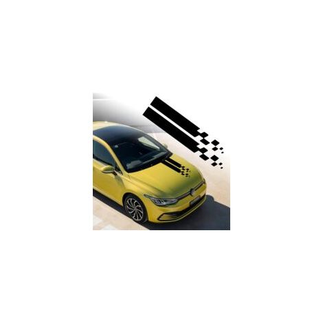 Schwarzer Vinyl-Motorhaubenaufkleber, 89 cm x 89 cm, für Rennwagen - Crezuo