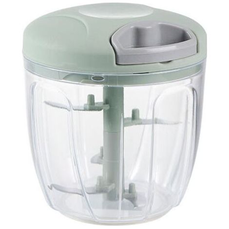Hachoir manuel 900ml – 5 lames en acier inoxydable – Hachage rapide de légumes, fruits et noix – Utilisation sans électricité - 5-Lames (1/5)