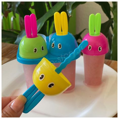 Lot de 4 Moules à Glace Réutilisables en Forme de Lapin Démoulage Facile (1/5)