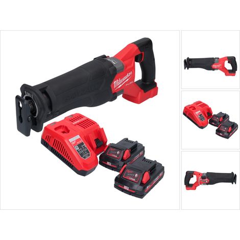 Sierra recíproca Milwaukee M18 FSZ-302 con batería de 18 V sin escobillas + 2 baterías de 3,0 Ah + cargador