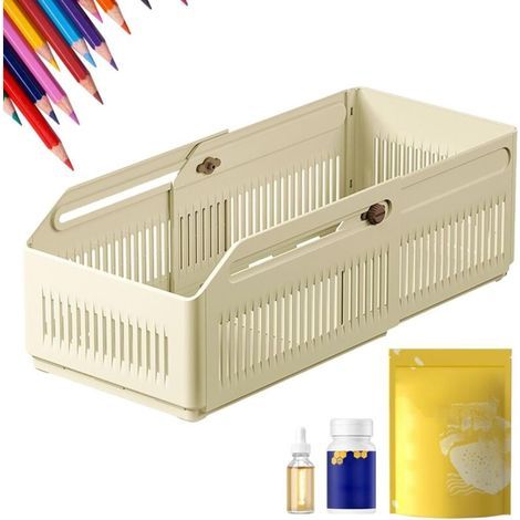 Boîte de rangement pour placard, tiroirs sous évier - Organiseur coulissant multifonction réglable,Tiroir organisateur fournitures cuisine, paniers rétractables bure Grand (1/5)