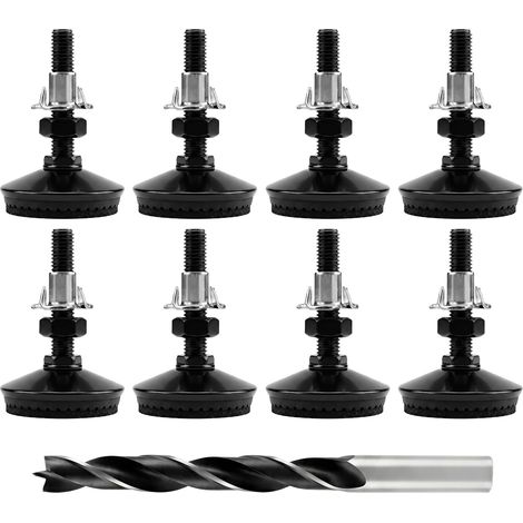 8PCS Pieds de Nivellement pour Meuble, M10×50mm Pied de Meuble Reglable (1/5)