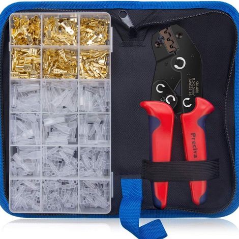 Pince à sertir, douilles plates avec capuchons de protection, outil de sertissage de 600 kLB (1/5)
