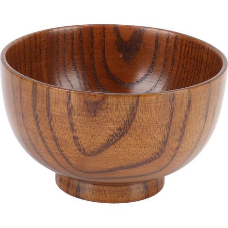 Handgefertigte japanische Holzschale für Nudeln, Reis, Suppe und Salat