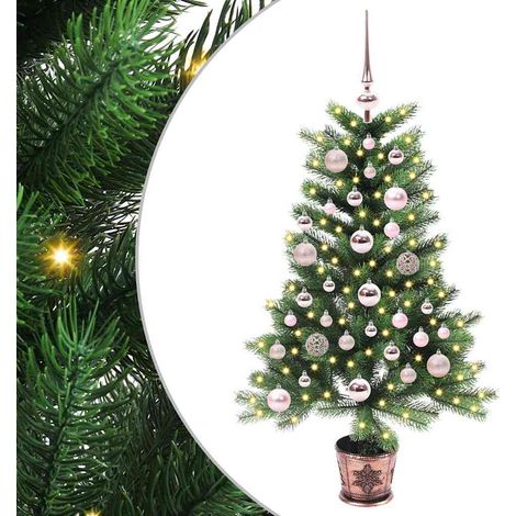 Árbol de Navidad con 150 LED con soporte Verde 90 cm PE