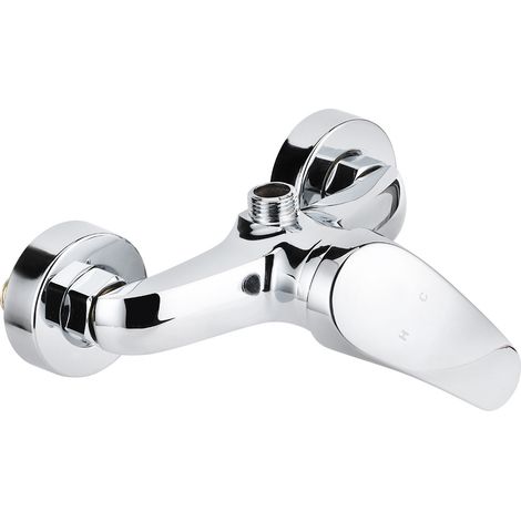 Robinet de douche en cuivre fileté G1/2, robinet de douche encastré, mitigeur eau chaude/eau froide, modèle encastré mural LQ-1403 (vers le haut) (1/5)