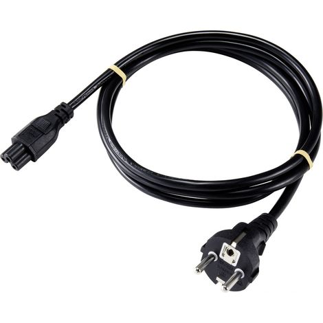 Sygonix SY-5042732 Notebook Netzkabel Schwarz 1.80 m (1/2)