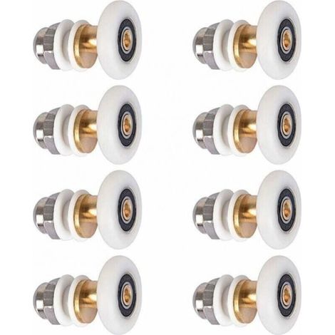 Shower door rollers, sliding door rollers, shower cubicle door rollers, replacement wheel for 27 mm wheel diameter YMYNY