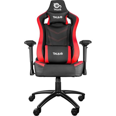 Nuova sedia da gioco Talius Vulture - Sedia da gioco professionale in rosso e nero, a farfalla, ergonomica, 4D braccioli, base in metallo, altezza regolabile, schienale alto reclinabile, ruote in nylo (1/5)