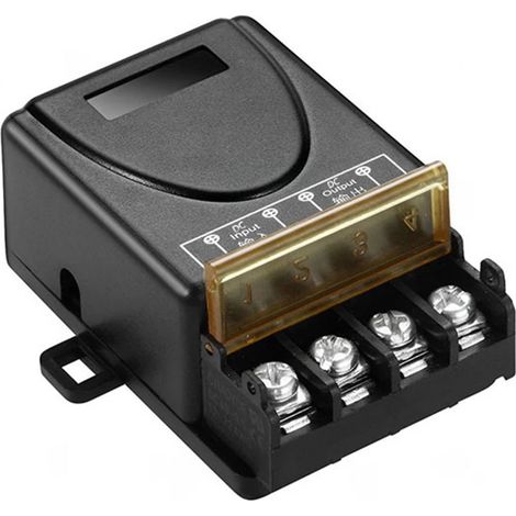 Interrupteur Télécommandé Sans Fil DC 9V-72V 433MHz pour Pompe à Eau Véhicule Moto et Automobile – Module de Commande Large Tension (Interrupteur Télécommandé 12V Sans Télécommande) Noir