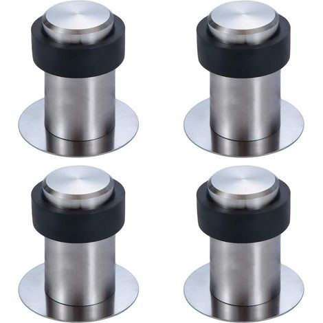 Butée de porte adhésive de 6 cm en acier inoxydable (lot de 4) - 6 cm (1/4)