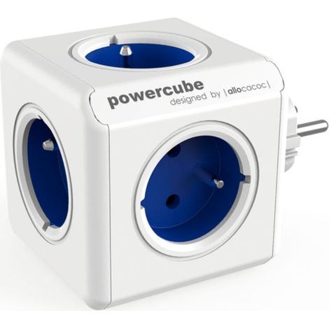 Ladrón ALLOCACOC Powercube Original 5 tomas. Color azul -
