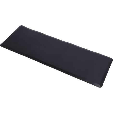 Tapis sol épais rembourré cuisine bureau antidérapant noir 44x120cm (1/2)