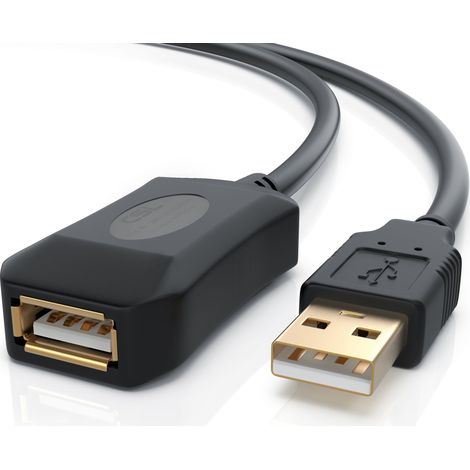 CSL USB 2.0 Typ A Verlängerungskabel, aktives Repeater Kabel / Verlängerung mit Signalverstärkung - 5m (1/5)