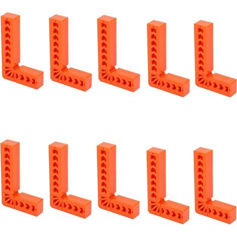 CSPARKV Corner Clamp Squares, 10 Pcs 3 Inch 90° Right Angle Clamp, Engineering Plastic Auxiliary Positioner for Woodworking Splicing Positioning (1/5)