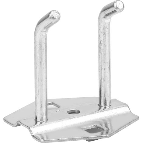 Support mural pour rangement d'outils, 5 crochets en métal pour panneau perforé, support de garage robuste (50xØ6mm), fixation murale pour atelier, organiseur pratique. (1/5)