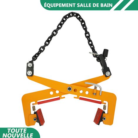 WAOBDLA 325kg/716.5 lbs Pince de levage Ouverture réglable 4.7-14.2inch pour lever le bois, les planches, les pierres (1/5)