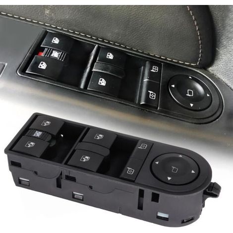 Interrupteur de commande principal de fenêtre électrique pour Vauxhall Opel Astra H Zafira 2004-2015 13228699 13228877 (1/4)