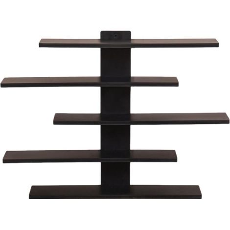 Cette étagère murale réglable à 5 niveaux est idéale pour les figurines - Noir, les petits blocs de construction et les objets de collection : un meuble de rangement moderne et pratique pour la décora (1/5)