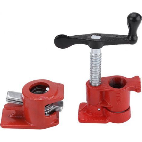 Abrazaderas para tubos de madera de 3/4", abrazadera para tubos de pegamento de madera, herramienta de carpintería de hierro resistente (1/5)