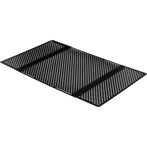 Mophorn Protector de puerta ajustable para caravana, rejilla de hierro con diseño de panal transpirable, rango de ajuste de 558,8-800 mm,ideal para proteger mascotas y mantener la entrada segura,negro (1/5)