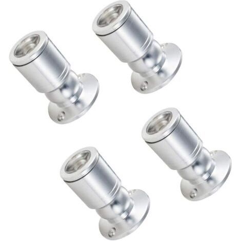 Pair Mini Spots à Encastrer pour Vitrine - LED, projecteurs miniatures, surface de plafond, 1W (1/5)
