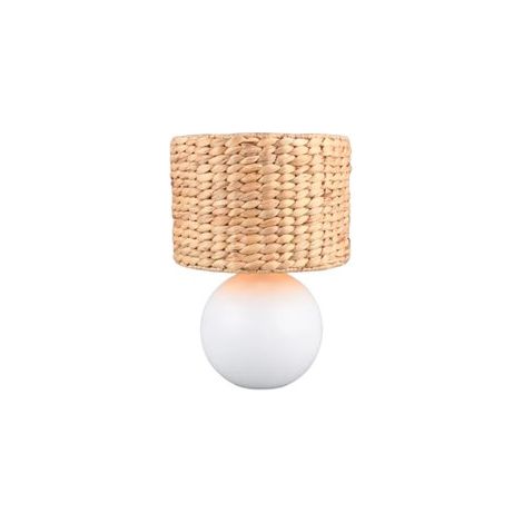 Trio Lighting Lámpara de sobremesa VINA natural pantalla fibra E27 40W Ø20x33 cm IP20 (sin bombilla) (1/5)