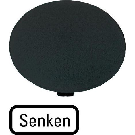 Étiquette bouton ' coup de poing ' noir SENKEN EATON M22-XDP-S-D18