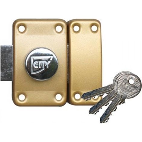 TAISHENGDA-Verrou ISEO City 25 à bouton - Cylindre 30 mm - Sur variure NV 03 - 10020302V03 (1/2)