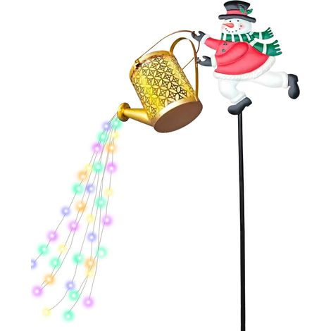 Arrosoir solaire pour extérieur, lampe de sol de Noël résistante aux intempéries, décoration de jardin solaire, pour paysage, pelouse, jardin, patio, allée, cour, pot de fleurs (1/5)