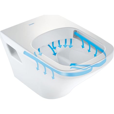 WC suspendu Duravit DuraStyle 54cm, WC à évacuation verticale,