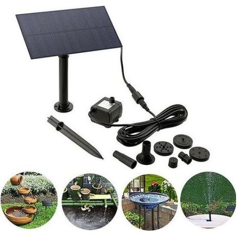 Pump to water solar of 1,5 W for fountains and ponds, powered by panels solar and energy hydraulic, pump to water solar for pond, fountain or garden (1/3)