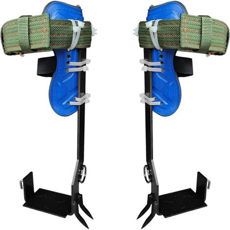 Kit d'escalade d'arbres – deux pointes en acier – sangles en polyester résistant – pour maintenir une hauteur optimale.