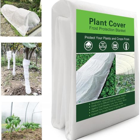 Toile de protection hivernale non tissée blanche 3x4m pour jardin, couverture antigel respirante pour plantes et arbustes