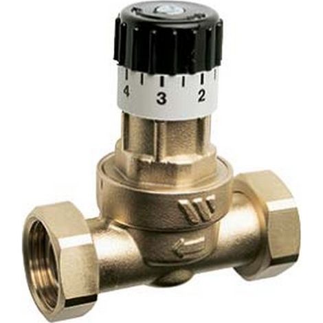 Watts – Soupape de pression différentielle USVLS droite – Femelle 3/4' (20/27) – Réducteur de pression pour systèmes de chauffage – Température max 110°C