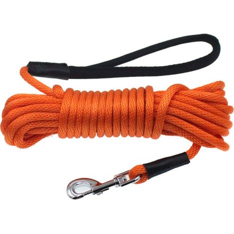 Laisse Pour Chien - 450 Cm - Nylon Robuste - 1 Cm De Largeur - Orange - 1 Piece (1/5)