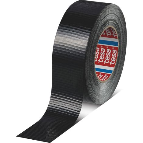TESA - Nastro adesivo in tessuto Heavy Duct Tape, nero,