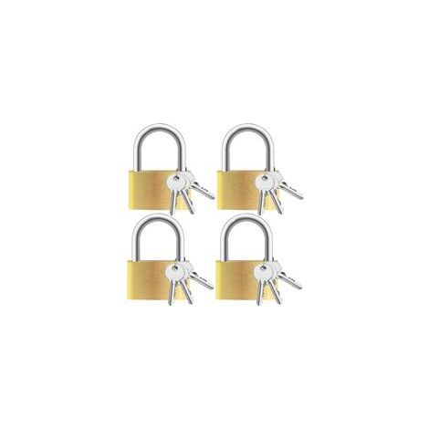Cadenas Laiton Étanche 4 Petits Cadenas de Sécurité, Pour Valises, Casiers et Sacoches de Voyage