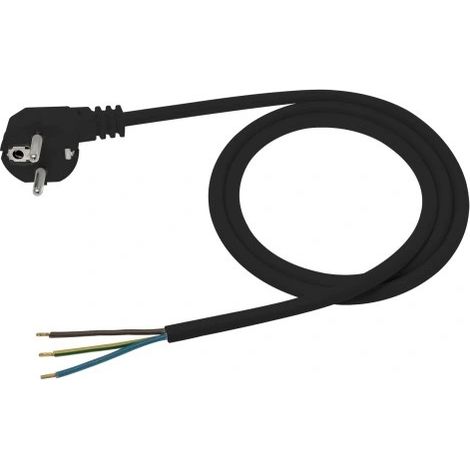 CABLE DE CONEXIÓN CON ENCHUFE ANGULADO 31 OHMIO 3M NEGRO - E+20-005
