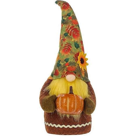 Erntedankfest-Gnom-Kürbis-Ahornblätter-Nisse-Tomte-Skandinavischer-Elfen-Ornament-Thanksgiving-Geschenk-B