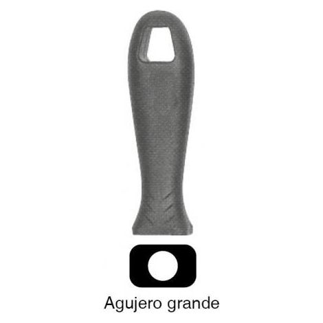 Mango de lima PLÁSTICO NEGRO grande ERIZO con agujero de 8 mm