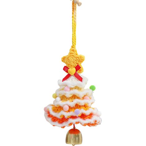 Decorazione natalizia portatile all'uncinetto, ciondolo - Stile L