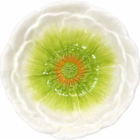 Assiette à Dessert Verte en Dolomite, Vaisselle de Table pour Gâteaux - 20,5 x 20,5 cm - PANGIVO (1/3)