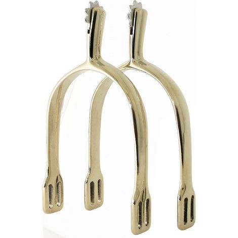 Éperons de dressage pour hommes avec roue en maillechort de 40 mm