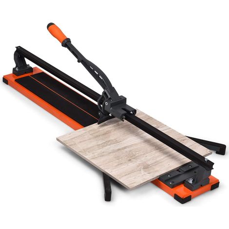 COSTWAY Tagliapiastrelle manuale, rotella di taglio in carburo di tungsteno, superficie in gomma, scala graduata rimovibile, per piastrelle di pavimento e soffitto (1/5)
