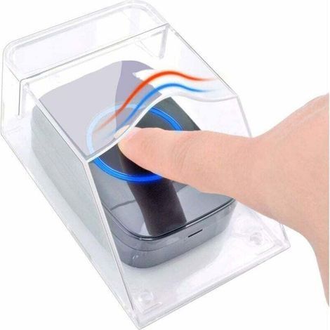 KZQ Housse de protection transparente pour sonnette de porte extérieure, étanche, sans fil, avec support mural - Dimensions : 11 x 6 x 5 cm (1/4)