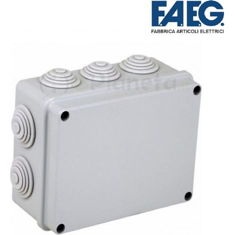 Scatola di derivazione 150x110x70 rettangolare da esterno tenuta stagna grigio impermeabilecon passacavi