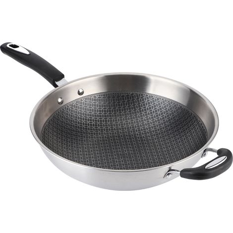 antiadhésive en acier inoxydable de 34 cm accessoire de (1/5)