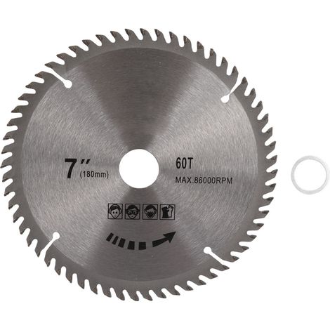 Lame de scie circulaire 7x60T pour le travail du bois, disque de coupe, accessoire de menuiserie, 180 mm (1/5)